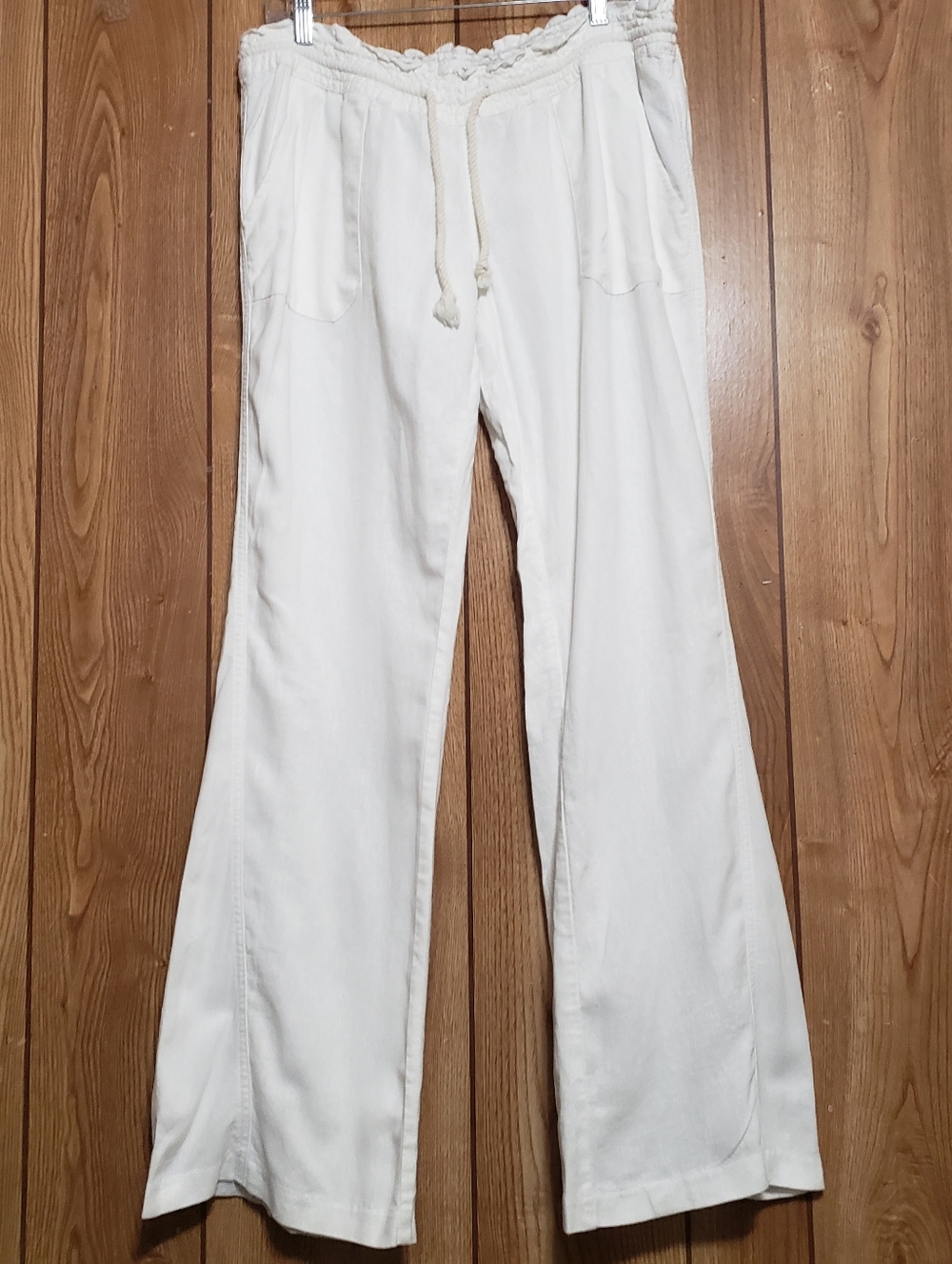 Roxy Cream Boot Cut Drawstring Pants